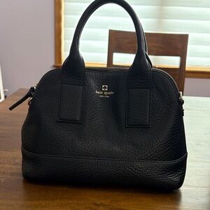 Kate Spade Black Textured Satchel